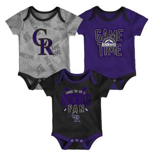 Colorado Rockies Infant 3 Piece Bodysuit Creeper Set 24 Months MLB Baby NWT